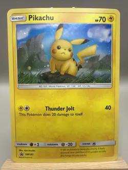 Pokemon TCG Sun & Moon Black Star Holo Pikachu SM183 NM Condition 2019 - Image 1