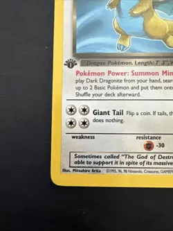 Pokemon 1st Edition Dark Dragonite 22/82 Non Holo Team Rocket M-NM Unplayed - Image 4