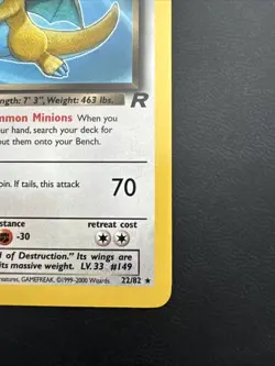 Pokemon 1st Edition Dark Dragonite 22/82 Non Holo Team Rocket M-NM Unplayed - Image 5