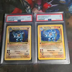 Pokemon Machamp shadowless psa 2 + base set psa 5 8/102 Holo-Rare 1st Edition - Image 1