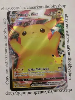 Pokemon Pikachu VMAX SWSH062 Black Star Promo NM - Image 1
