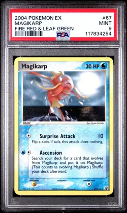 Pokemon Magikarp EX Fire Red & Leaf Green #67 INCORRECT RARITY PSA 9 - Image 1