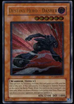 Yugioh Destiny Hero Dasher Ultimate Rare POTD-EN017 Unlimited LP - Image 1