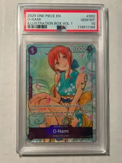 2025 One Piece O-NAMI OP05 062 Illustration Box Vol. 1 PSA 10 Gem Mint! - Image 1