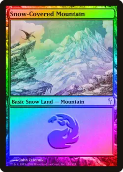 Snow-Covered Mountain FOIL Coldsnap NM Basic Land MAGIC MTG CARD ABUGames - Image 1