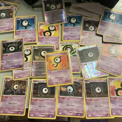 2001 POKEMON PROMO BLACK STAR 38 UNOWN J With Unown lot 2005 - 2007 20 Cards - Image 1