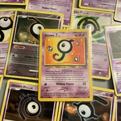 2001 POKEMON PROMO BLACK STAR 38 UNOWN J With Unown lot 2005 - 2007 20 Cards - Image 2