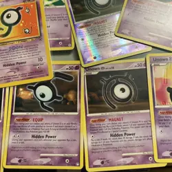 2001 POKEMON PROMO BLACK STAR 38 UNOWN J With Unown lot 2005 - 2007 20 Cards - Image 5