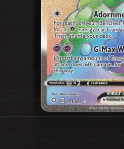 Alcremie VMAX 073/072 Shining Fates Full Art Secret Rare Holo Pokemon Card NM - Image 5