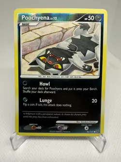 Poochyena Reverse Holo 86/127 Platinum Pokemon Card - Image 1