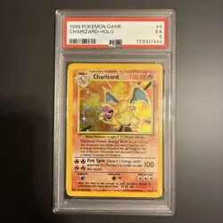 Pokemon TCG English Charizard Base Set Holo Card 4/102 1999 Vintage - Image 1