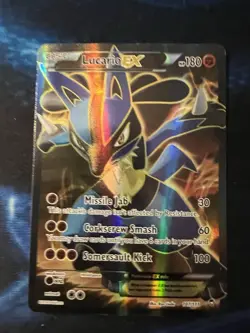 Lucario EX 107/111 XY Furious Fists 2014 Full Art Holo Pokemon Card TCG - Image 1