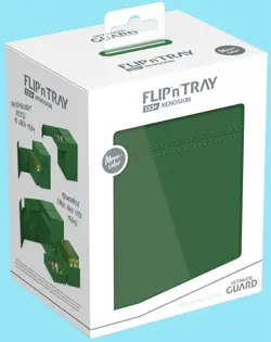 ULTIMATE GUARD FLIP n TRAY 133+ GREEN XENOSKIN MONOCOLOR DECK CASE Card Box ccg - Image 1