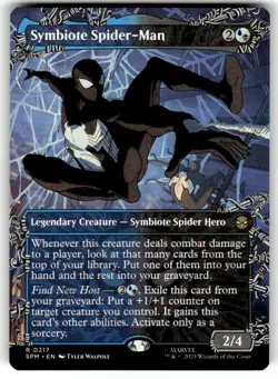 Symbiote Spider-Man (Borderless) R Marvel's Spider-Man 217 NM - Image 1