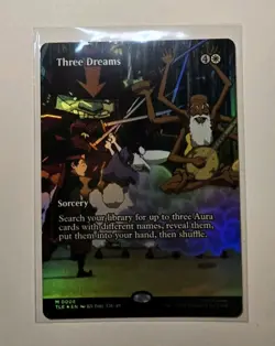 Three Dreams (Borderless) Foil M Sorcery Avatar: The Last Airbender MTG NM - Image 1