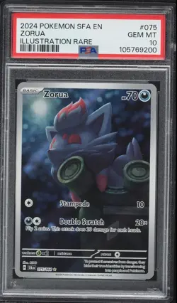 2024 Pokemon Shrouded Fable Zorua Illustration Rare 75/64 PSA 10 GEM MT - Image 1
