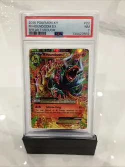 2015 Pokemon XY Mega Houndoom EX Breakthrough #22 PSA 7 - Image 1
