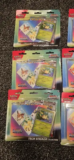 Pokemon Prismatic Evolutions Tech Sticker Collection (Lot of 11) Brand New - Image 2
