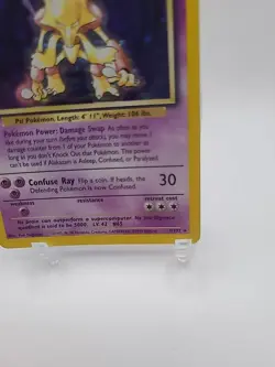 Pokemon TCG Alakazam 1/102 Base Set Unlimited Holo Rare Vintage WOTC - Image 2