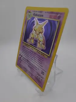 Pokemon TCG Alakazam 1/102 Base Set Unlimited Holo Rare Vintage WOTC - Image 3