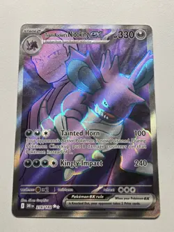 Team Rockets Nidoking EX 216/182 Destined Rivals Ultra Rare Full Art Pokemon - Image 1
