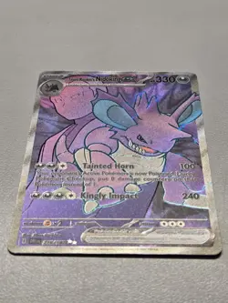 Team Rockets Nidoking EX 216/182 Destined Rivals Ultra Rare Full Art Pokemon - Image 3