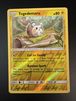 Togedemaru 73/236 SM Cosmic Eclipse Reverse Holo Uncommon LP Pokemon TCG - Image 1