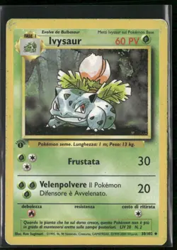 Pokemon TCG Ivysaur 30/102 1st Edition Base Set Italian - Image 1