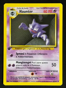 1999 Haunter 29/102 Base Set 1st Edition WoTC Pokemon TCG Italian - MP - Image 1