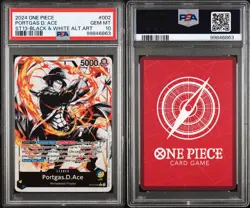 PSA 10 Portgas.D.Ace ST13-002 Alt Art Black & White 2024 English One Piece 💎 - Image 3