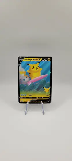 Pokemon TCG: Surfing Pikachu v Celebrations Holo Ultra Rare Card 008/025 NM - Image 1