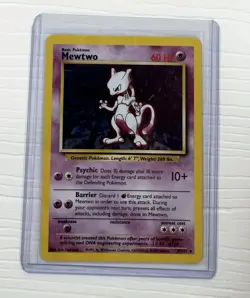 Mewtwo Pokemon TCG Base Set Holo Unlimited Rare Card 10/102 1999 S3 - Image 1