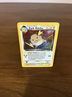 Pokemon Dark Raichu Holo Card 83/82 Vintage WOTC, Near Mint NM Condition - Image 4