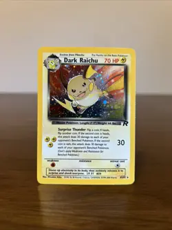 Pokemon Dark Raichu Holo Card 83/82 Vintage WOTC, Near Mint NM Condition - Image 5