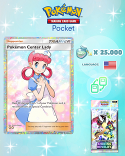 Pokemon TCG Pocket - Pokemon Center Lady Full Art Card (English) - Image 1