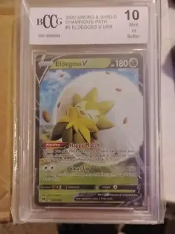 2020 Pokemon Eldegoss V Champions Path BCCG Graded Perfect 10 Card 005/073 PSA - Image 1