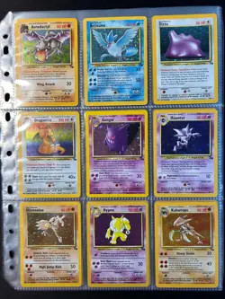 100% Complete Fossil Set 62/62 WOTC Vintage Pokemon Cards HOLO 1999 - Image 2