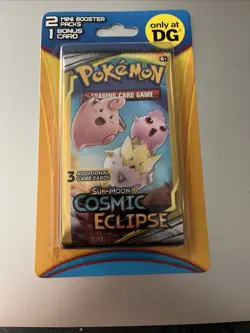 Cosmic Eclipse 2 Pack Mini Booster Pack With 1 Bonus Card Dollar General Pokemon - Image 1