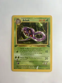 1999 Pokemon Fossil 1st Edition Arbok Regular Not-Holo Card #31/62 - Image 5