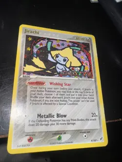Pokemon TCG Jirachi EX Deoxys Reverse Holo Card Stamped 9/107 Rare LP - Image 1