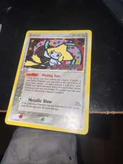 Pokemon TCG Jirachi EX Deoxys Reverse Holo Card Stamped 9/107 Rare LP - Image 2