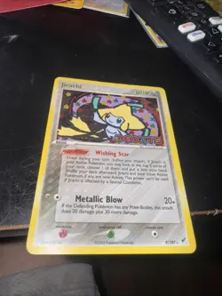 Pokemon TCG Jirachi EX Deoxys Reverse Holo Card Stamped 9/107 Rare LP - Image 3