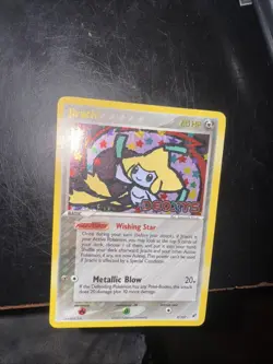 Pokemon TCG Jirachi EX Deoxys Reverse Holo Card Stamped 9/107 Rare LP - Image 4