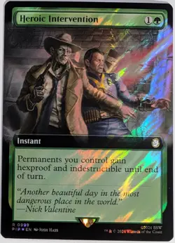 Heroic Intervention - Surge Foil Extended Art - NM/M - Fallout PIP 0999 - MTG - Image 1