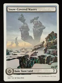 1x MTG Snow-Covered Wastes (White Border) - Mystery Booster 2 (MB2) #121 - Image 1