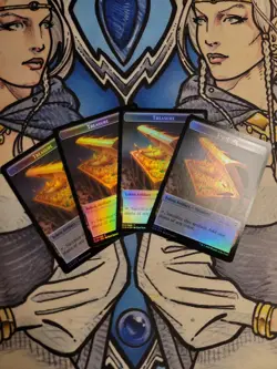 4x Treasure / Ox (4/4) Dual-Sided Token FOIL - NM/M CLB MTG Magic - Image 1