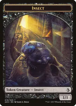 Insect Token 10x - Black - Engle Art - AKH Amonkhet MTG Magic NM - Image 1