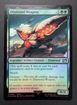 MTG Magic the Gathering x Final Fantasy - FOIL Diamond Weapon FIN - NM - In Hand - Image 1