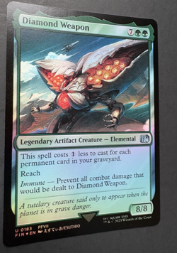 MTG Magic the Gathering x Final Fantasy - FOIL Diamond Weapon FIN - NM - In Hand - Image 2