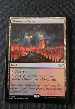 MTG - Blazemire Verge FOIL - Duskmourn: House of Horror - Near Mint Rare #256 - Image 1